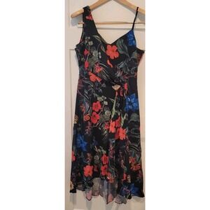 Kate & Mallory Floral Tank Handkerchief Hem Dress Wedding Summer High Low Medium